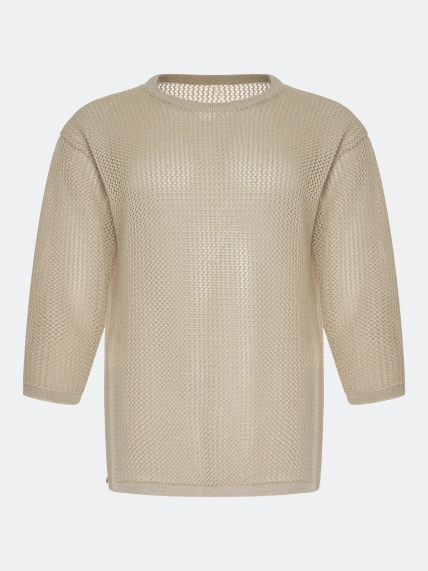 Ажурный вязаный джемпер