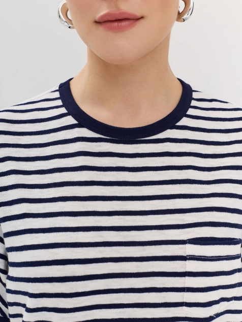 Комбинированная блузка в полоску