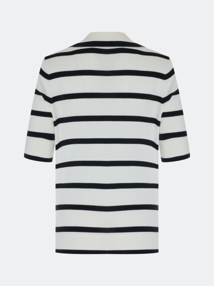 Джемпер поло в полоску