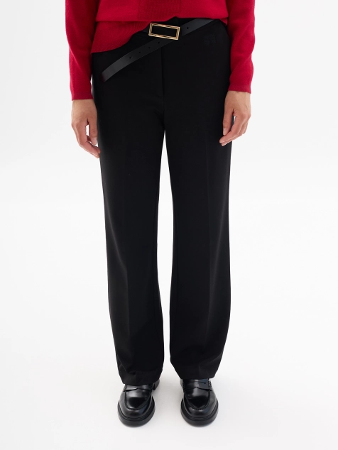 Брюки прямого силуэта с заутюженными стрелками