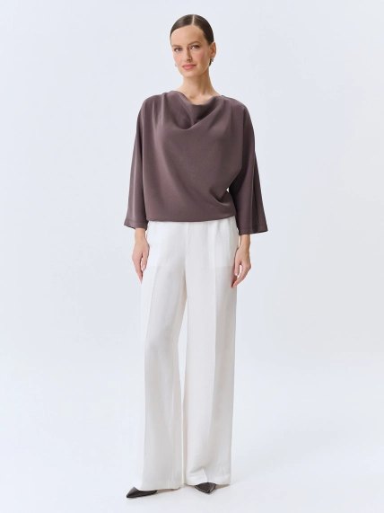 Джемпер из модала с драпировкой