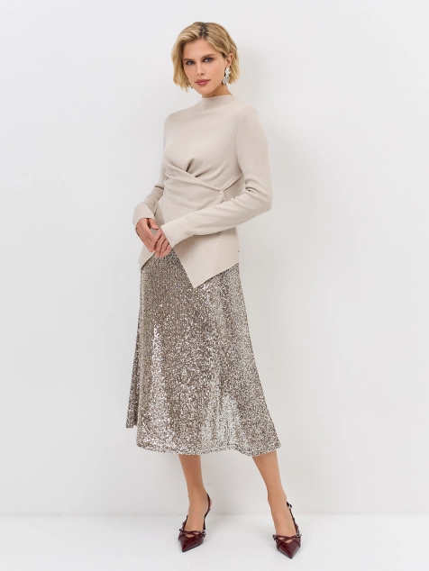 Джемпер с элегантой драпировкой