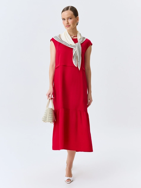 Тонкая косынка с монохромным принтом