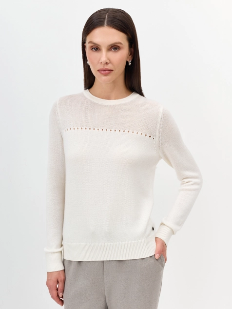 Джемпер с ажурным декором