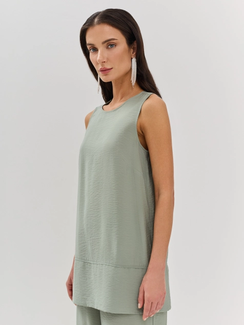 Удлиненный топ из вискозного шелка
