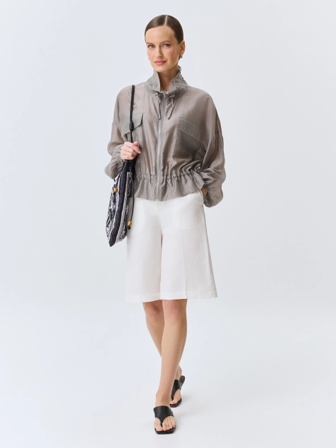 Полупрозрачный жакет из тенселя