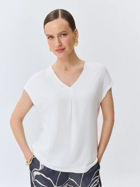 Комбинированная блузка с шифоном