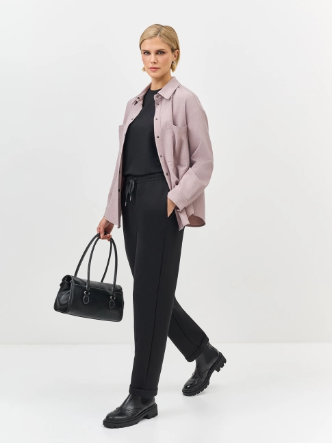 Трикотажные брюки с манжетами