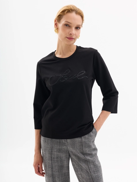 Джемпер с вышивкой пайетками