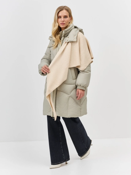 Пуховик с фигурной стежкой