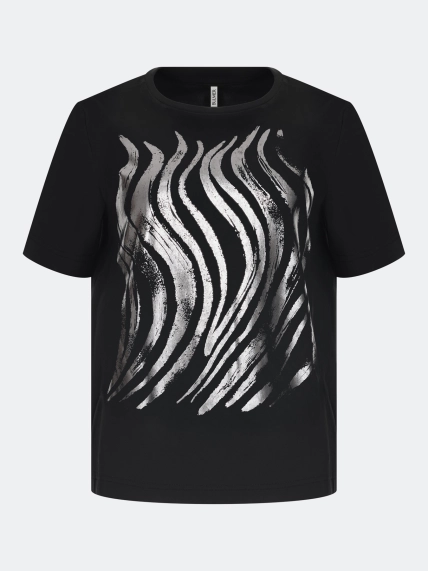 Футболка с металлизированным принтом