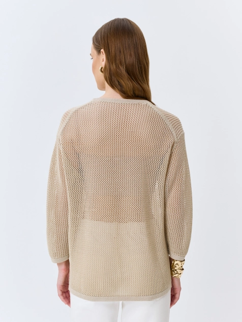 Ажурный вязаный джемпер