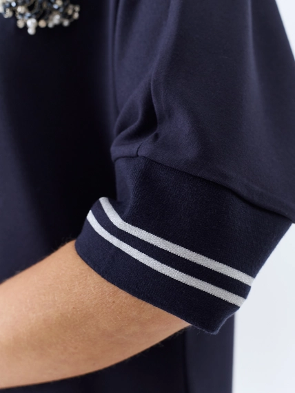 Свободное трикотажное платье из смесовой вискозы