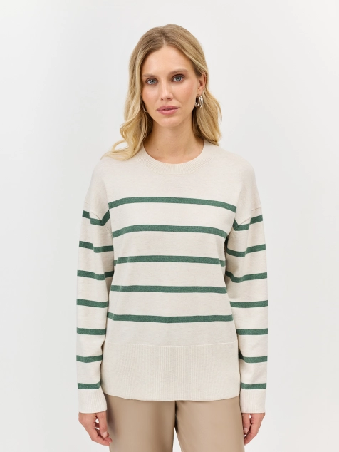 Джемпер в яркую полоску