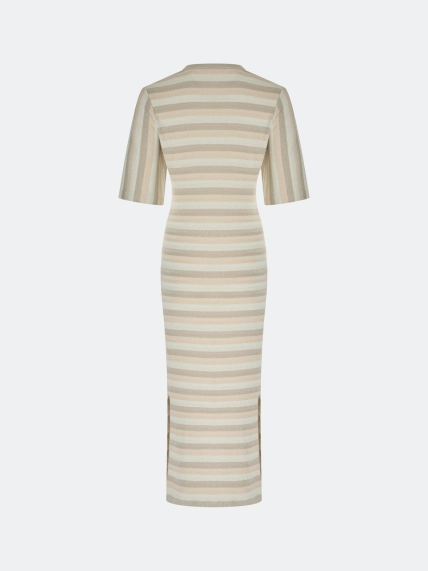 Вязаное платье в полоску