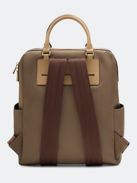 Рюкзак из текстиля с контрастными деталями