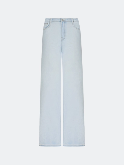 Джинсы Wide leg с акцентными лампасами