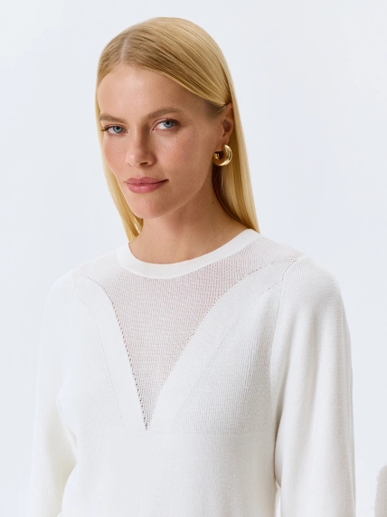 Джемпер с ажурной вязкой