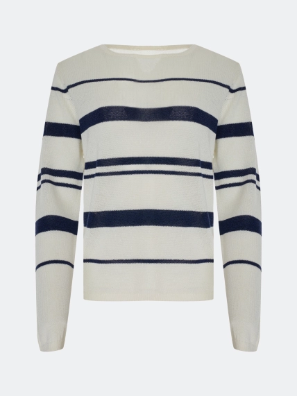 Джемпер в контрастную полоску