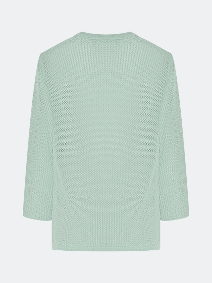 Ажурный вязаный джемпер