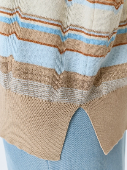 Джемпер из модала в яркую полоску