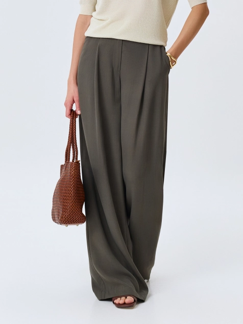 Брюки палаццо из 100% тенселя