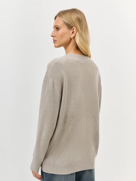 Джемпер-туника с  V-образным вырезом