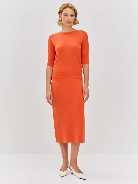 Яркая юбка-карандаш из 100% тенселя