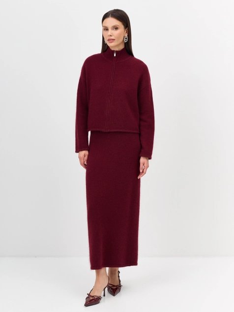 Укороченный бомбер  с ангорой