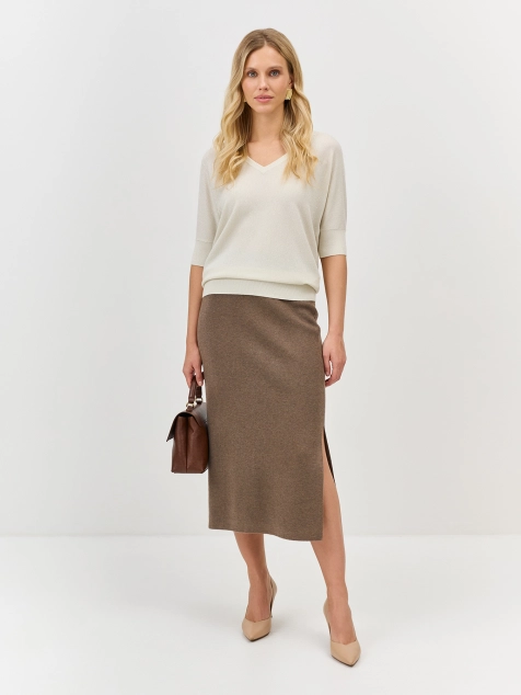 Мерцающий джемпер с шелком