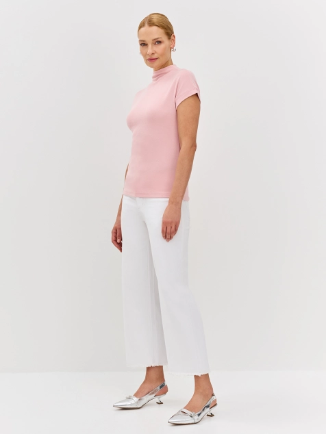 Базовый топ с воротником стойкой