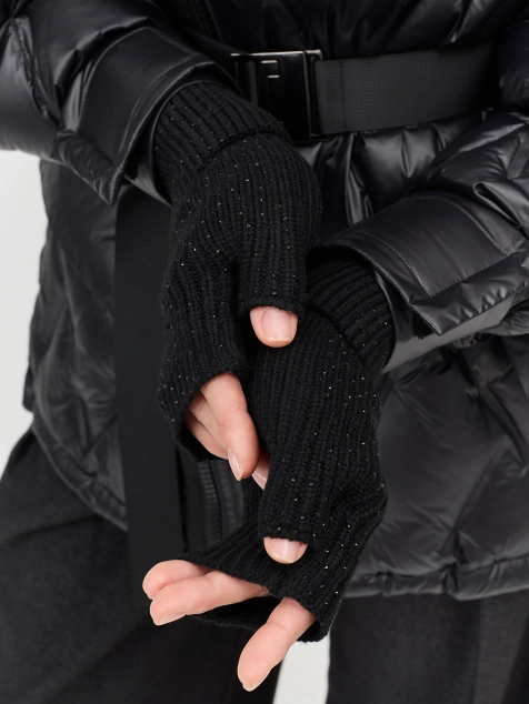 Вязаные митенки