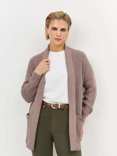 Вязаный кардиган из 100% хлопка