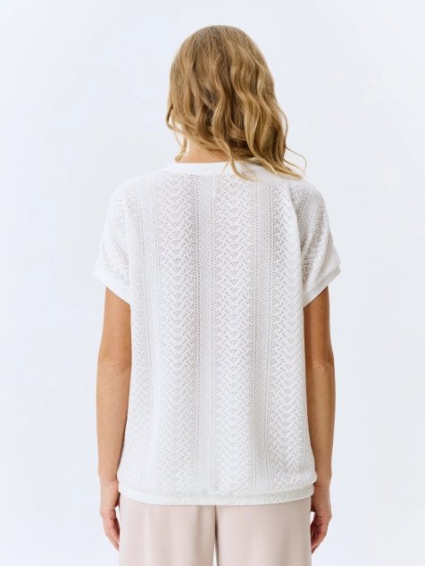 Ажурный вязаный джемпер 