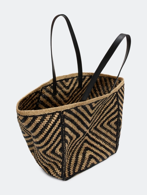 Сумка-шоппер из рафии