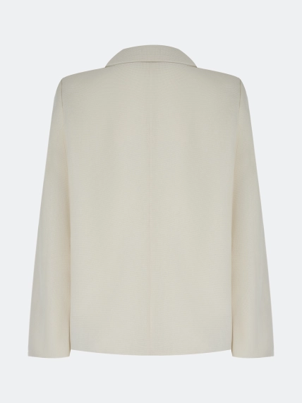 Однобортный жакет из рогожки