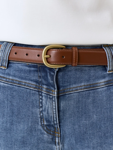 Коричневый ремень из натуральной кожи