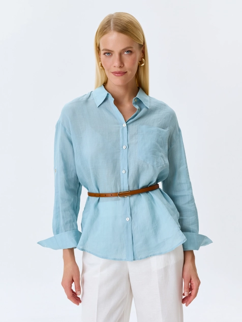 Яркая блузка из 100% рами