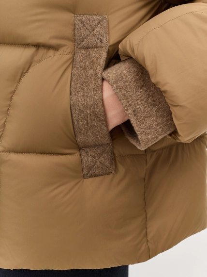 Стеганая куртка с шерстяными вставками