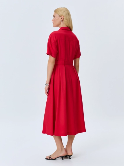 Яркое платье-рубашка из 100% тенселя