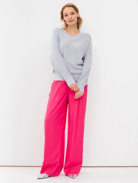 Джемпер с ажурной вязкой