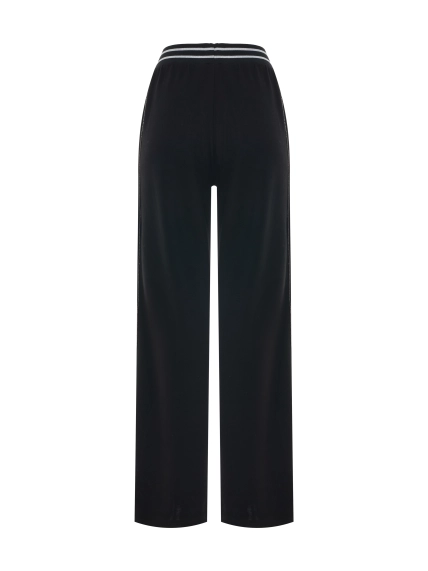 Трикотажные брюки с искрящимися лампасами