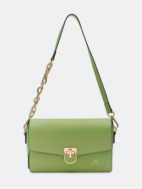 Яркая сумка кросс-боди с акцентной цепью