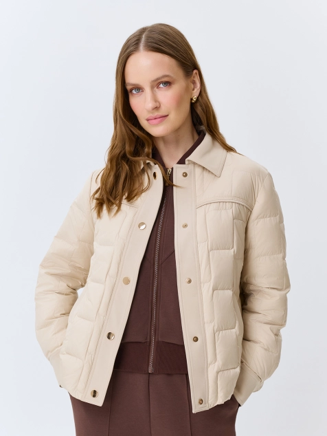 Стеганая куртка на натуральном утеплителе