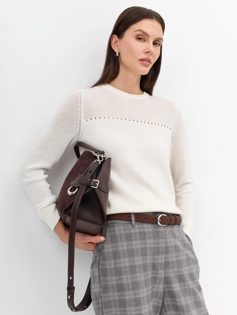 Коричневый ремень из натуральной кожи