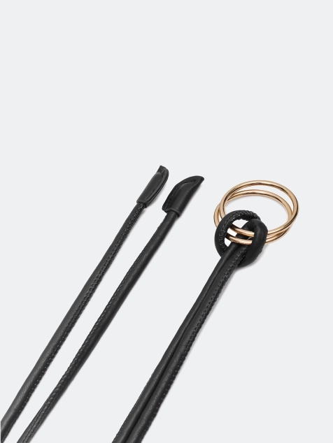 Ремень-шнурок с круглой пряжкой