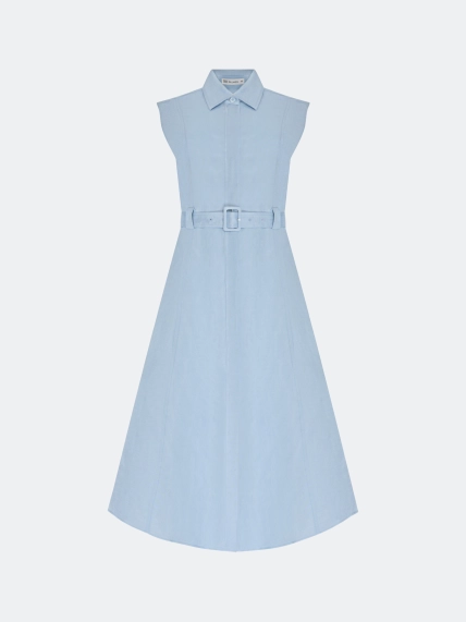 Льняное платье-рубашка