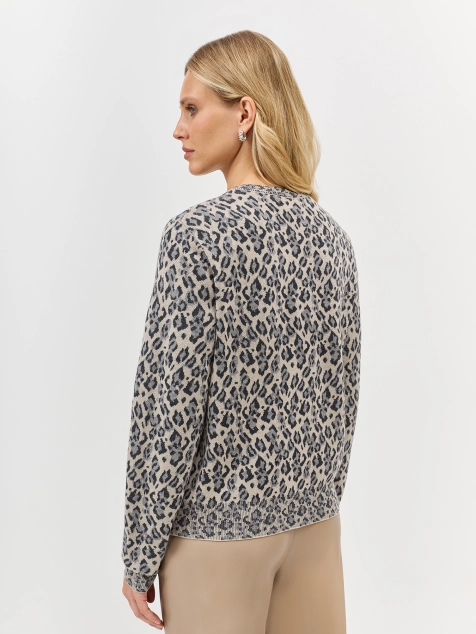 Кардиган с анималистичным принтом