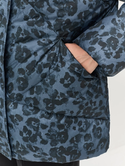 Куртка с принтом и  меховой опушкой