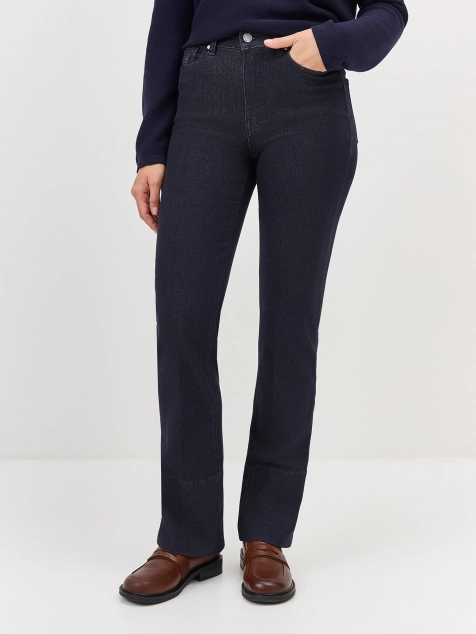 Джинсы с широкой подгибкой